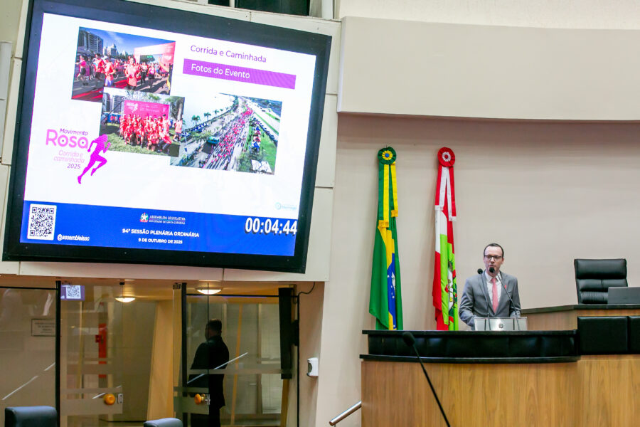 A explanação aconteceu no Plenário da Alesc.