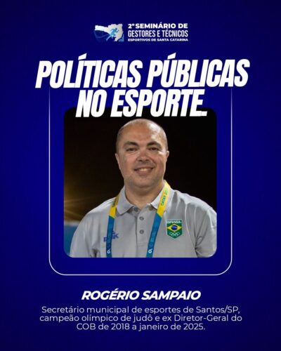 Fernando Krelling divulga data do 2º Seminário de Gestores e Técnicos Esportivos de SC