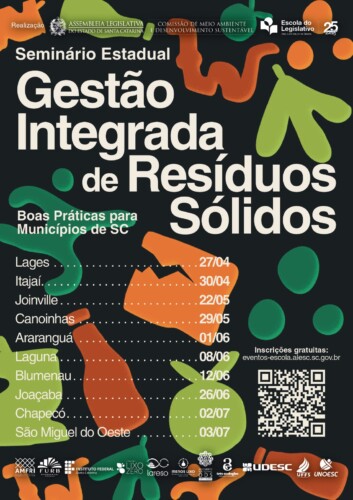 Ciclo de seminários sobre gestão de resíduos sólidos começa na segunda (27), em Lages
