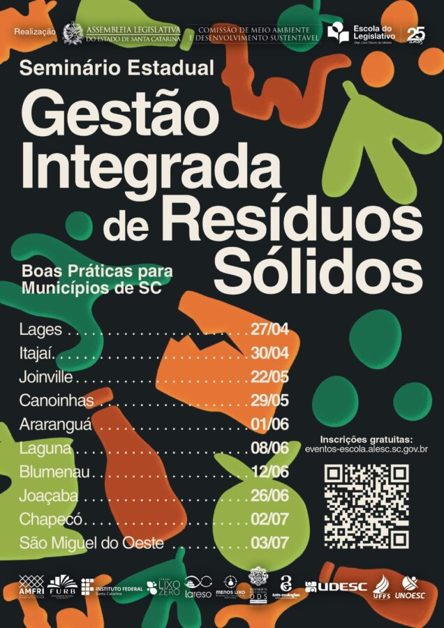 Ciclo de seminários sobre gestão de resíduos sólidos começa na segunda (27), em Lages