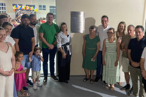 Minotto participa de inauguração de escola em Morro da Fumaça