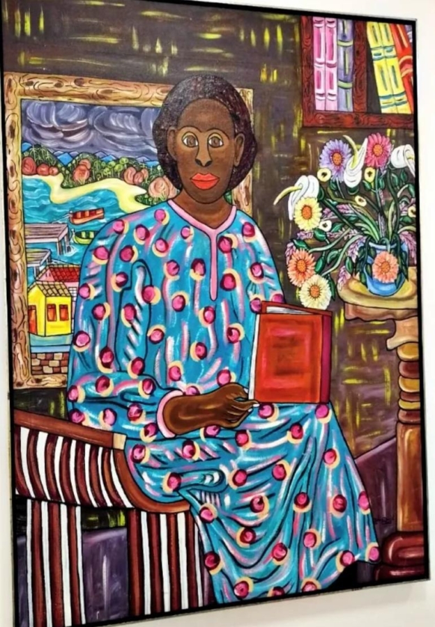 Obra de Décio David em homenagem a Antonieta de Barros.