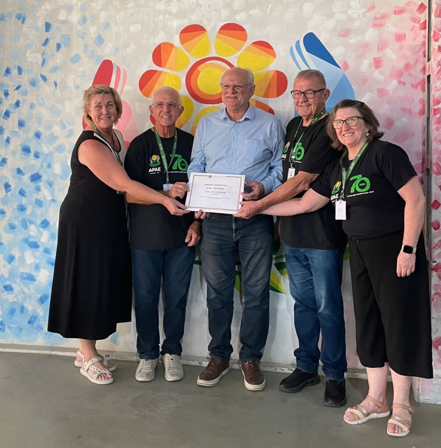 Recursos destinados por Dr. Vicente vão reforçar estrutura da Apae de Brusque