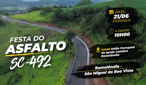 Evento em Romelândia celebra conclusão da SC-492