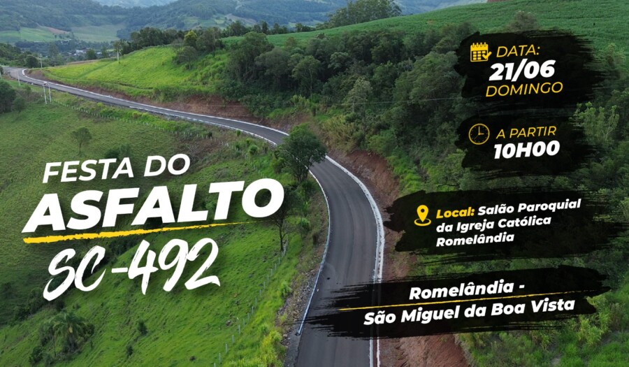Evento em Romelândia celebra conclusão da SC-492