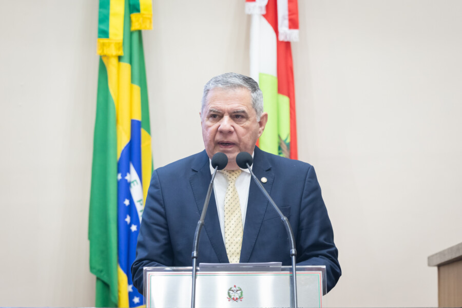 Deputado durante pronunciamento em sessão ordinária na Assembleia Legislativa