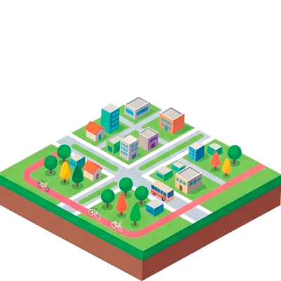 Ilustração de planejamento estrutural urbano