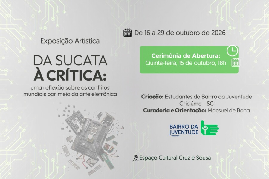 Exposição “Da Sucata à Crítica” transforma resíduos eletrônicos em reflexão social